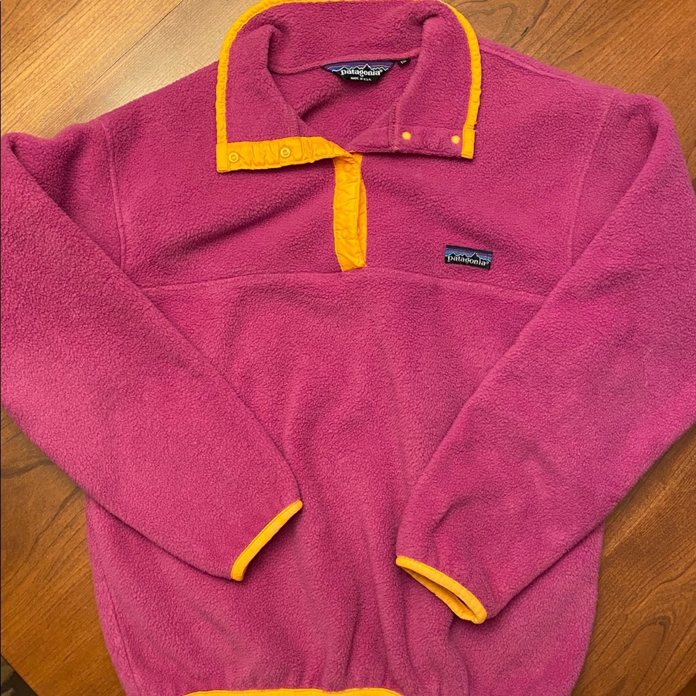 Patagonia Girls Micro D Snap Pullover Size 12